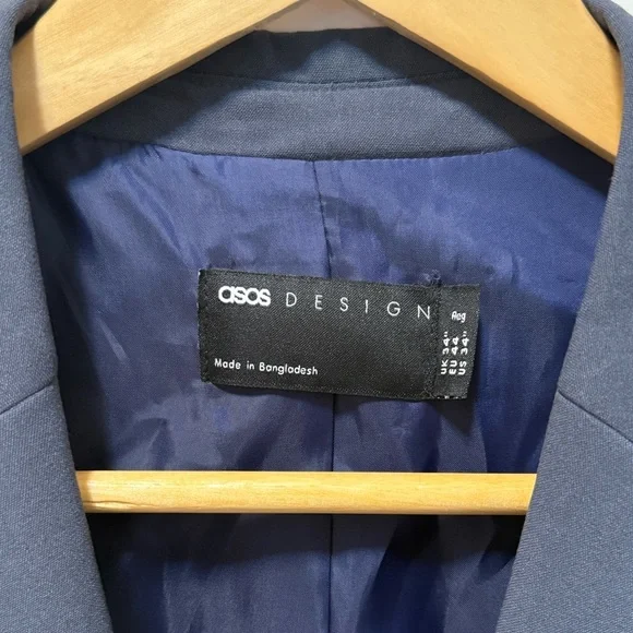 ASOS Design Gray Sport Coat Classic Cut Structured Shoulders - Picture 2 of 5